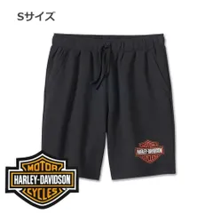 ハーレーダビッドソン 純正 メンズ バー&シールド フリースショーツ ブラック 99197-24VM Sサイズのサムネイル