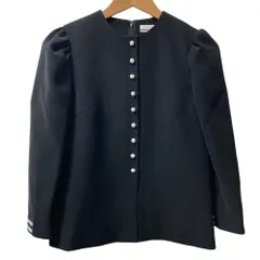 良品 BORDERS at BALCONY ボーダーズアットバルコニー BUTTONED TWILL BLOUSE 長袖ブラウス BD2221-3C-03 サイズ36 ブラック レディース 古着 中古 USEDのサムネイル