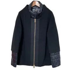 美品 HERNO ヘルノ ライナーダウン ウールコート GC0118D サイズ40 ブラック レディース 古着 中古 USEDのサムネイル