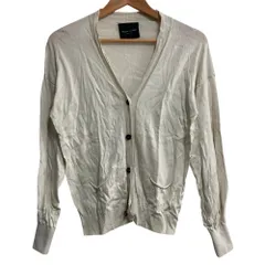 美品 roberto collina ロベルトコリーナ コットン Vネック カーディガン サイズS ベージュ レディース 古着 中古 USEDのサムネイル