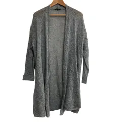 美品 pas de calais パドカレ アルパカ ロングカーディガン サイズ36 グレー レディース 古着 中古 USEDのサムネイル