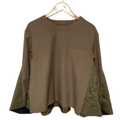 美品 24SS sacai サカイ Suiting × Nylon Twill Pullover ブラウス 24-07507 サイズ1 ブラウン レディース 古着 中古 USEDのサムネイル