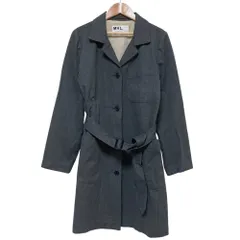 美品 MHL. MARGARET HOWELL エムエイチエル マーガレットハウエル ベルテッドコート 2 グレー レディース 古着 中古 USEDのサムネイル