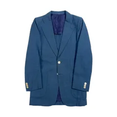 70s 80s VAN JACKET ヴァンヂャケット THE BLAZER MAN 2B ベント 背抜き テーラードジャケット ブレザー サイズ90/ブルー系 メンズ 春夏 ヴィンテージのサムネイル