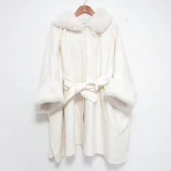 良品 23AW CELFORD セルフォード ファー付きポンチョコート CWFC235062 サイズF アイボリー レディース 古着 中古 USEDのサムネイル