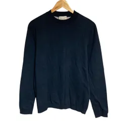 未使用 Settefili Cashmere セッテフィーリカシミア コットンカシミヤ ハイゲージ ニットセーター サイズ44 ネイビー メンズ 古着 中古 USEDのサムネイル