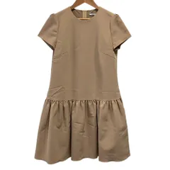 美品 FOXEY NEW YORK フォクシーニューヨーク マットストレッチグログランワンピース 36465 サイズ38 べージュ レディース 古着 中古 USEDのサムネイル