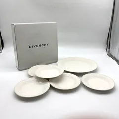F470【お買い得】GIVENCHY 食器セット パーティーセット 大皿×1 小皿×5 花柄レリーフのサムネイル