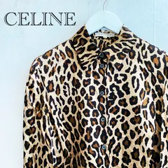 CELINE セリーヌ シルク100％ レオパード シャツ ヒョウ柄 ブラウス 長袖 トップス FO 21050A/1505 36サイズ _218のサムネイル