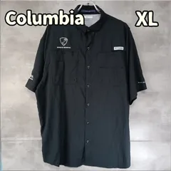 Columbia コロンビア PFG タミアミ 企業ロゴ 刺繍 半袖シャツ ブラック XL【オ741】のサムネイル