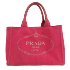 PRADA かごバッグ ストライプ ピンク - メルカリ