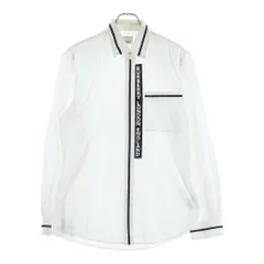 BURBERRY (バーバリー) RUBBER LOGO SHIRT ラバーロゴ ラインデザイン コットン 長袖シャツ ホワイト 8029258のサムネイル