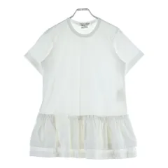 COMME des GARCONS COMME des GARCONS (コムデギャルソンコムデギャルソン) 18SS ジャージ素材 フリル RA-T017 半袖カットソー ホワイトのサムネイル