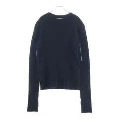 JOHN LAWRENCE SULLIVAN (ジョンローレンスサリバン) SHOULDER PAD KNIT SWEATER ジップ切り替えクルーネック長袖ニットセーター ブラック 4B001-0121-38のサムネイル