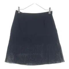 RED VALENTINO (レッド ヴァレンティノ) ポリエステル レース プリーツ ミニスカート #42 ブラックのサムネイル