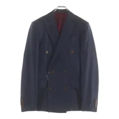 Vivienne Westwood (ヴィヴィアンウエストウッド) チェック総柄 ピークドラペル ダブルブレスト テーラードジャケット ネイビー VW-W1-77228のサムネイル