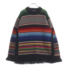 COMME des GARCONS JUNYA WATANABE MAN (コムデギャルソンジュンヤワタナベマン) 22AW AD2022 ラムウール天竺ボーダー クルーネックニットセーター マルチカラー WJ-N009のサムネイル