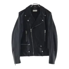 SAINT LAURENT PARIS (サンローランパリ) クラシックモーターサイクルライダースレザージャケット ラムレザー ダブル イタリア製 ブラック 484284のサムネイル