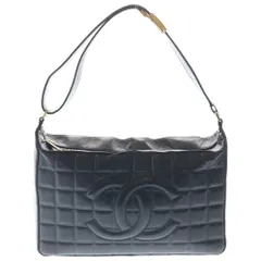 CHANEL (シャネル) ココマーク チョコバー ショルダーバッグ ラムスキン ゴールド金具 ブラック A17365のサムネイル