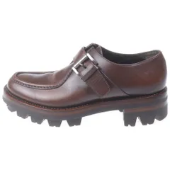 PRADA (プラダ) 13AW タンクソール ローカット レザー シューズ ブラウンのサムネイル