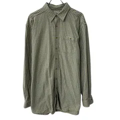 L.L.Bean 長袖 チェックシャツ XL ベージュ マルチカラー エルエルビーン ボタン チェック柄 胸ポケット 長袖シャツ 春物 a807-5579のサムネイル
