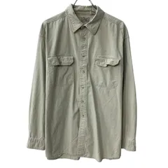 L.L.Bean 長袖 無地シャツ XL ベージュ エルエルビーン ボタン 無地 シンプル 胸ポケット 長袖シャツ 春物 a807-5584のサムネイル
