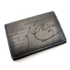 美品】Berluti ベルルッティ カリグラフィ レザー 名刺入れ ブルー系