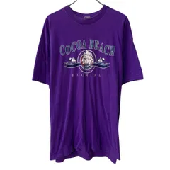 90s USA製 FRUIT OF THE LOOM 半袖 プリントTシャツ 2XL パープル フルーツオブザルーム プルオーバー 90年代 カットソー 夏物 a807-5596のサムネイル