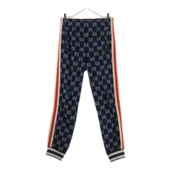 GUCCI (グッチ) 18AW GG JACQUARD SWEAT PANTS GGジャガード ジョギング スウェットトラックパンツ ネイビー 496920 X9V05のサムネイル