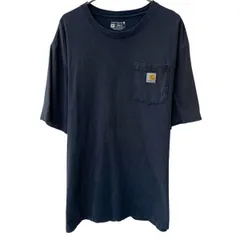 Carhartt 半袖 ロゴTシャツ XL ネイビー カーハート プルオーバー クルーネック 胸ポケット ロゴ刺繍 カットソー 夏物 a807-5625のサムネイル