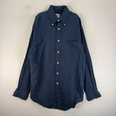 古着 ブルックスブラザーズ Brooks Brothers 長袖シャツ ボタンダウン 胸ポケット S  ネイビー系 無地 メンズのサムネイル