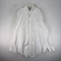 古着 90's/90年代 ヴィンテージ ブルックスブラザーズ Brooks Brothers USA製 長袖シャツ Makers M  ホワイト系 無地 メンズのサムネイル