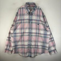 古着 ブルックスブラザーズ Brooks Brothers 長袖シャツ ボタンダウン 刺繍ロゴ XL  ピンク系 チェック メンズのサムネイル