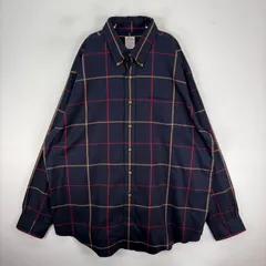 古着 ブルックスブラザーズ Brooks Brothers 長袖シャツ 胸ポケット ボタンダウン XL  ネイビー系 チェック メンズのサムネイル