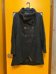 【C1-30】☆ Mackage　M/Mサイズ　変形ハイネック ウールコート　黒色　レディースのサムネイル