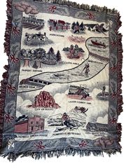 激レア】vintageラグマット 消防飛行機 車 タペストリー アメリカ 古着