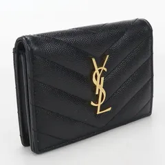 SAINT LAURENT サンローラン ビジネスカードケース モノグラム 596323 名刺入れ カーフ【中古】 レディースのサムネイル