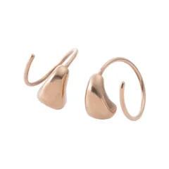 【ピンクゴールド×ピアス】[Cream dot. クリームドット公式] ピアス レディース   金属アレルギー対応 つけっぱなし ステンレス スパイラル スクリュー 螺旋 ループ レイヤード風 ドロップ メタル ぷっくり 艶 フィット  のサムネイル