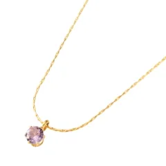 【ゴールド×ピンク×ワンサイズ】[Cream dot. クリームドット公式] ネックレス レディース   金属アレルギー対応 つけっぱなし ステンレス ショート 極細 一粒ビジュー カラーストーン オーロラ キレイ色 スキンジュエリー  のサムネイル
