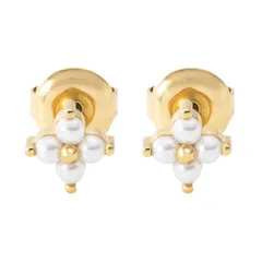 【ゴールド×ピアス】[Cream dot. クリームドット公式] ピアス レディース   金属アレルギー対応 つけっぱなし ステンレス スタッド パール 小粒 フラワー ミニ  のサムネイル