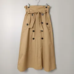 リシェグラマー Riche glamour トレンチ風デザイン ロングスカート 【М】ブラウン／茶のサムネイル