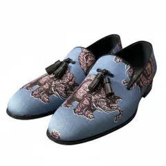 2d21 《未使用品》 LOUIS VUITTON ルイヴィトン チャップマンブラザーズ タッセルローファー サイズ7 1/2 ブルー エレファント シューズ 紳士靴 箱 袋有t18rのサムネイル