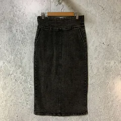 moment+	 モーメントプラス デニムロングタイトスカート グレー Mサイズ 〇□のサムネイル