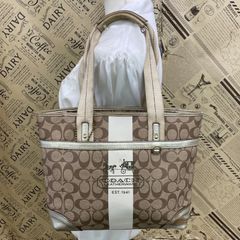 COACH】コーチ トートバッグ チェック柄 ピンク マルチカラー 多収納