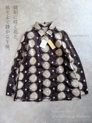 【タグ付き未使用】Cotton House Aya コットンハウスアヤ Castle Combe Garden カッスルクームガーデン 総刺繍ブラウス ブラウンのサムネイル