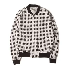 【新品】DOLCE&GABBANA ドルチェ&ガッバーナ ジャケット ホワイト ブラック 白黒 サイズ:54 | ドット柄 ストレッチ ライトウェイト ジップジャケット | イタリア製 | アウター ブルゾン 上着【メンズ】のサムネイル