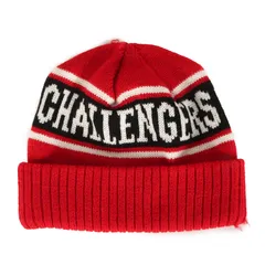 CHALLENGER チャレンジャー ビーニー レッド | 21AW ジャガードロゴ ニット ビーニー (JACQUARD KNIT CAP) | ブランド ニットキャップ 帽子【メンズ】【中古】のサムネイル