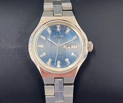 I [Working/Junk] SEIKO Automatic Watch, Manual Winding, Automatic Winding, Crown Operation Difficult, Junk, 2260-0360, Blue Dial, Cut Glass, I-0.1-0.2