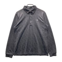 レザレクション メンズ 長袖ポロシャツ ブラック ゴルフウェア サイズ：Ｌ レザレクション メンズ 長袖ポロシャツ ブラック ゴルフウェア サイズ