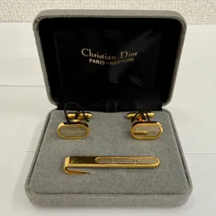 Christian Dior　ディオール　ゴールドカラー　カフス＆タイピンセット　C508のサムネイル